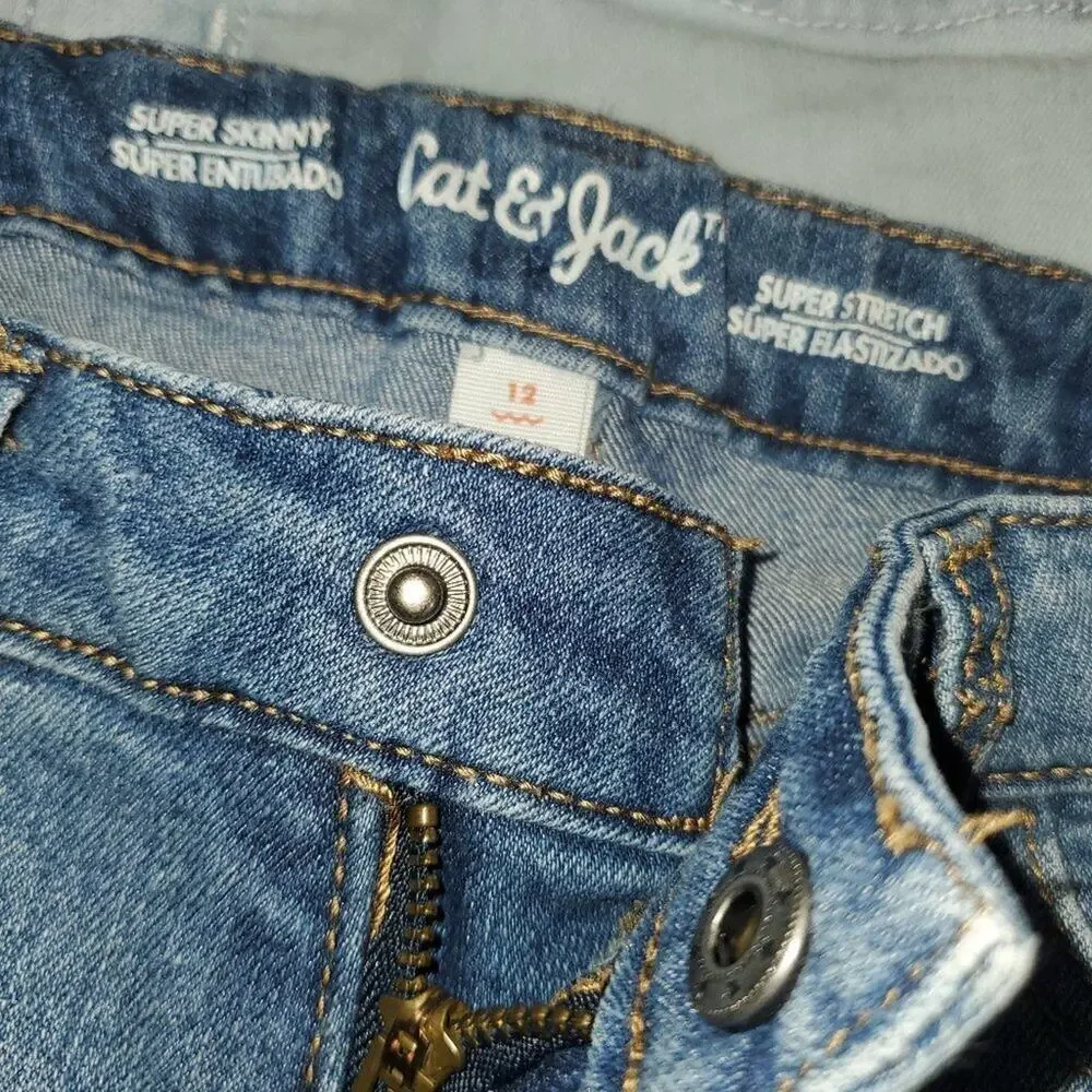 Cat & Jack / Children's Place Blue Shades Jeans || sz 12 EUC